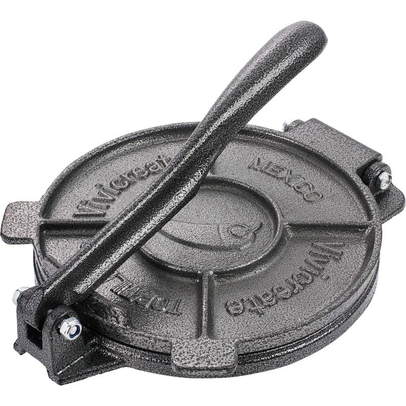 vivicreate Vivicreate Cast Iron Tortilla Press Dough Flour Tortilla Rotis Quesadilla Maker Prensa para tortillas de hierro fundido 