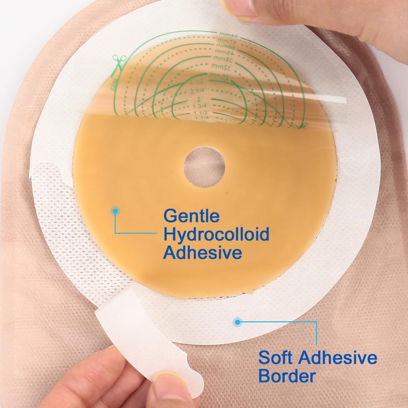 LotFancy Colostomy Bags, Pack of 20, Ostomy Supplies, One-Piece Drainable Pouches with Closure for Ileostomy Stoma Care, Cut-to-Fit, Max 64mm - Image 4