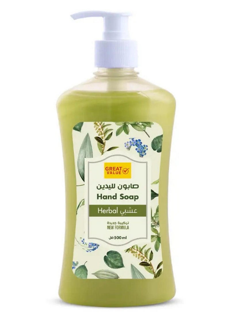 Great Value Liquid Hand Soap Herbal 500 ML  - Image 1