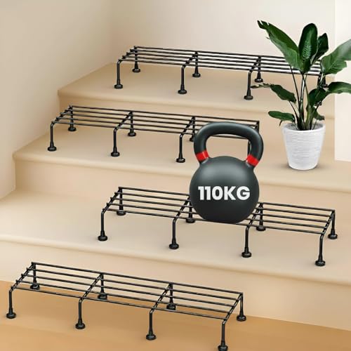 Pivalo 24 Inch Rectangular Plant Stand (Pack of 4)| Heavy Duty Metal Gamla & Flower Pot Holder with 7 Layer Anti-Rust Coating | Planter Stand for Indoor Outdoor Balcony Patio Living Room & Home Garden - Image 1
