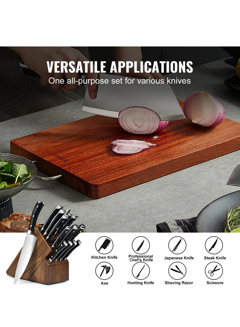 XiuWoo Knife Sharpener Kit, 360° Rotation Flip Fixed Angle Knife Sharpening System with 9 Whetstones 120-10000 Grit, Professional Kitchen Chef Knife Sharpening Kit for All Knives and Scissors  - Image 5