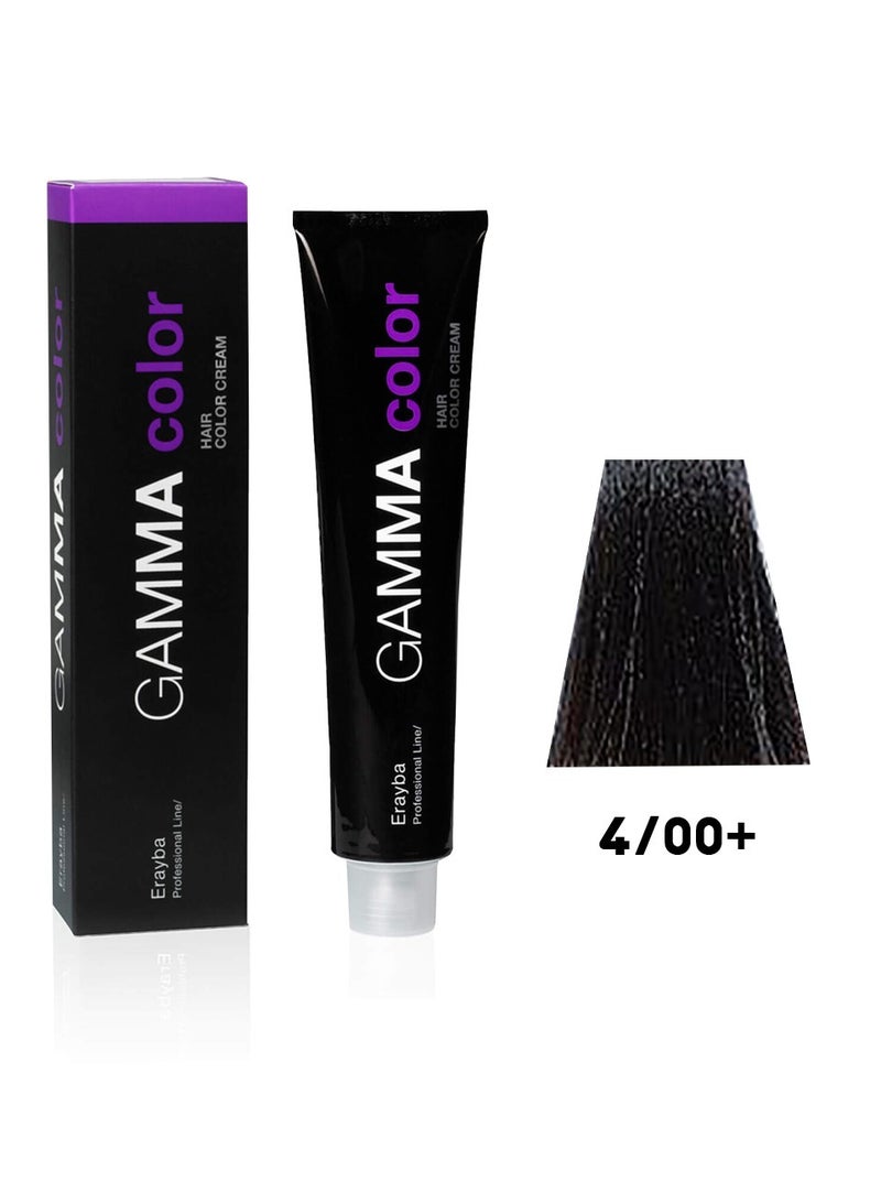 Erayba Gamma Color Permanent Hair Dye100m4/00+ chestnut - Image 1
