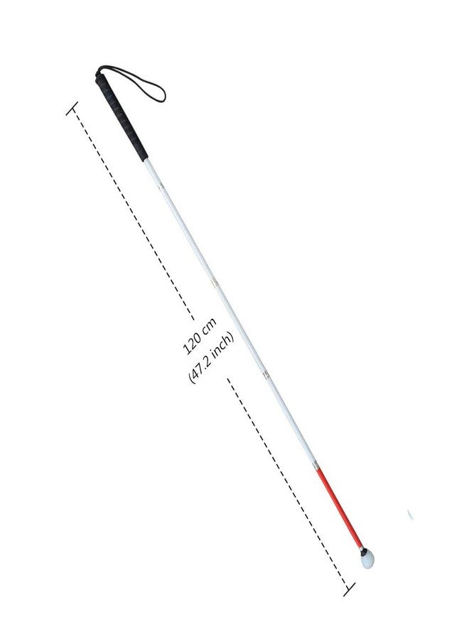 Dr. Care Folding Blind Cane Reflective Red Folding Walking Stick for Vision Impaired and Blind People - Image 3