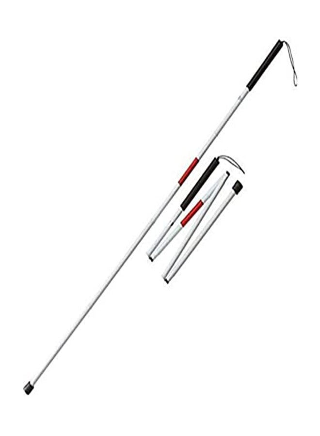 Dr. Care Folding Blind Cane Reflective Red Folding Walking Stick for Vision Impaired and Blind People - Image 1