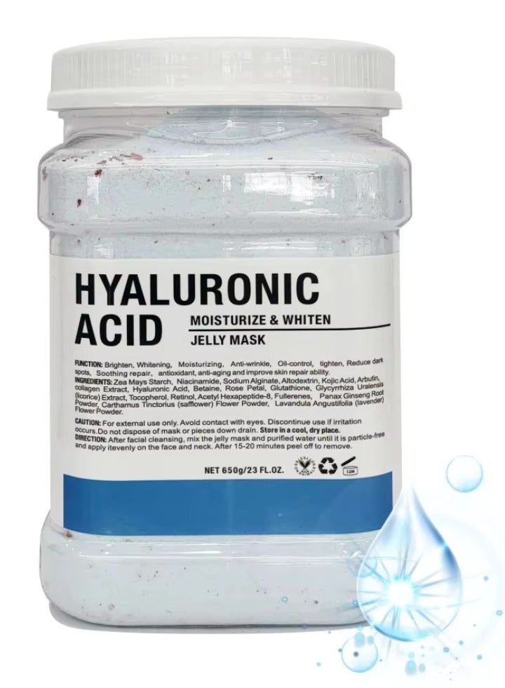 DR.MEINAIER 650g Hyaluronic Acid Jelly Mask Moisturizing and Whiten Peel Of Jelly Mask Professional Peel Off Hydro Face Mask Powder for Fight Fine Lines Jelly Mask Powder for Facials Moisturizing Jelly Face Mask - Image 1