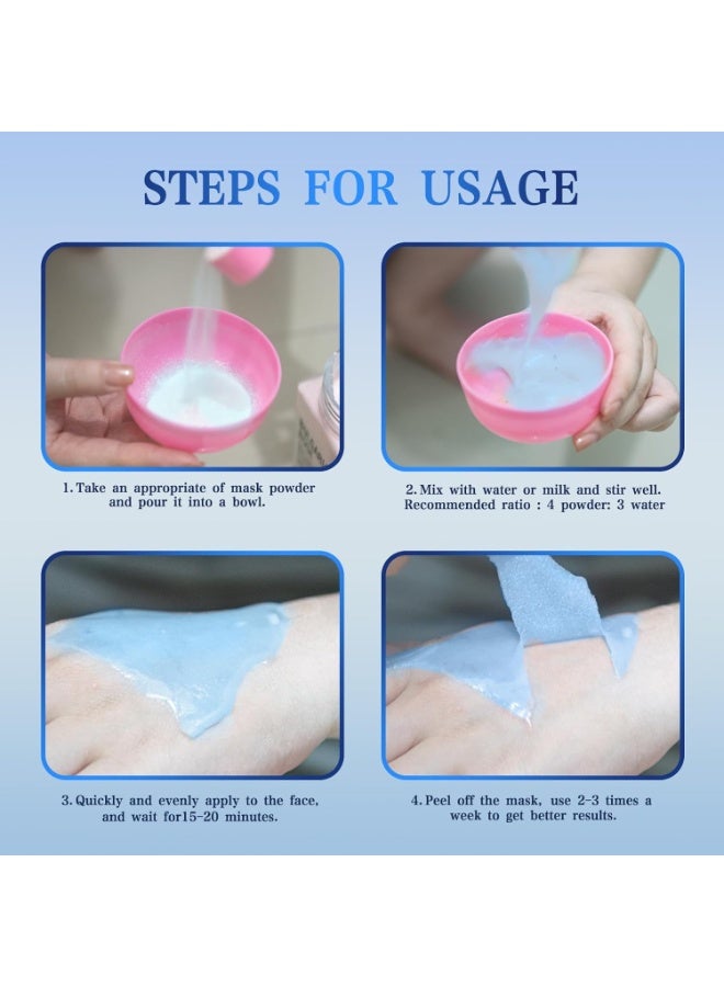 DR.MEINAIER 650g Hyaluronic Acid Jelly Mask Moisturizing and Whiten Peel Of Jelly Mask Professional Peel Off Hydro Face Mask Powder for Fight Fine Lines Jelly Mask Powder for Facials Moisturizing Jelly Face Mask - Image 4