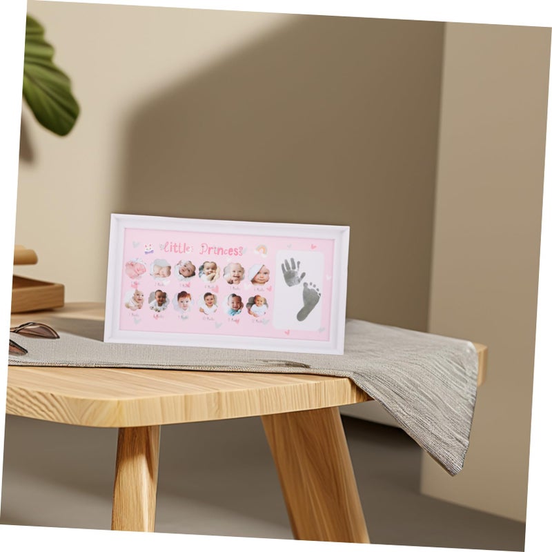 Baby Handprint Footprint Photo Frame Milestone Keepsake Nursery Decor Picture Frame Kit - Image 5