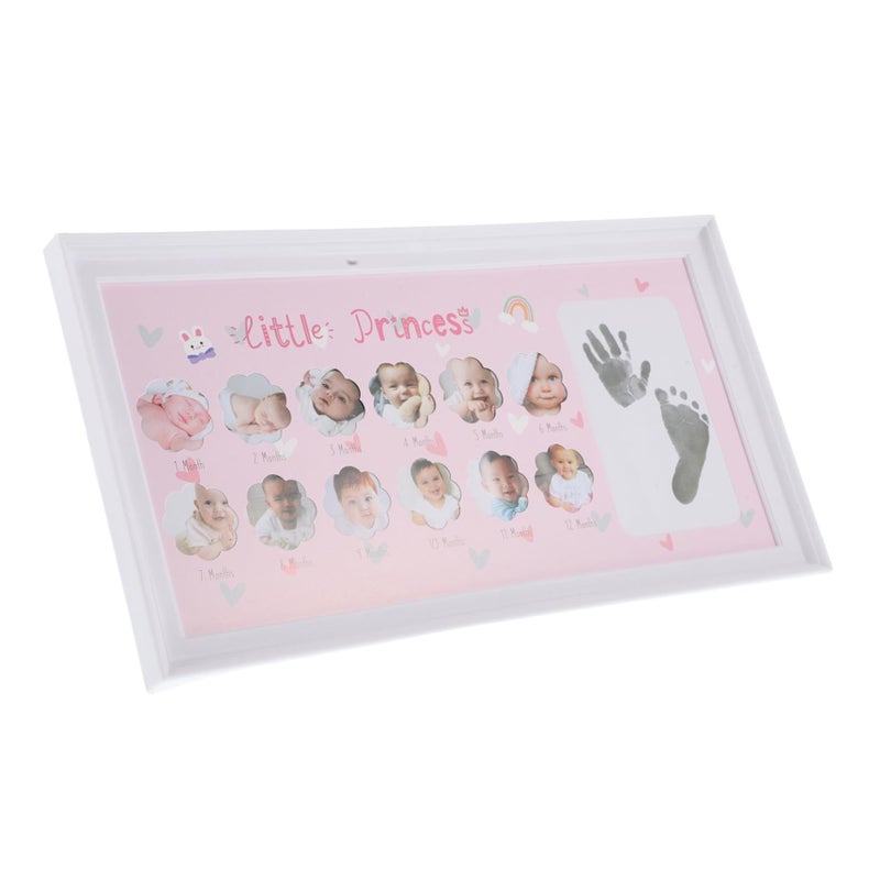 Baby Handprint Footprint Photo Frame Milestone Keepsake Nursery Decor Picture Frame Kit - Image 2