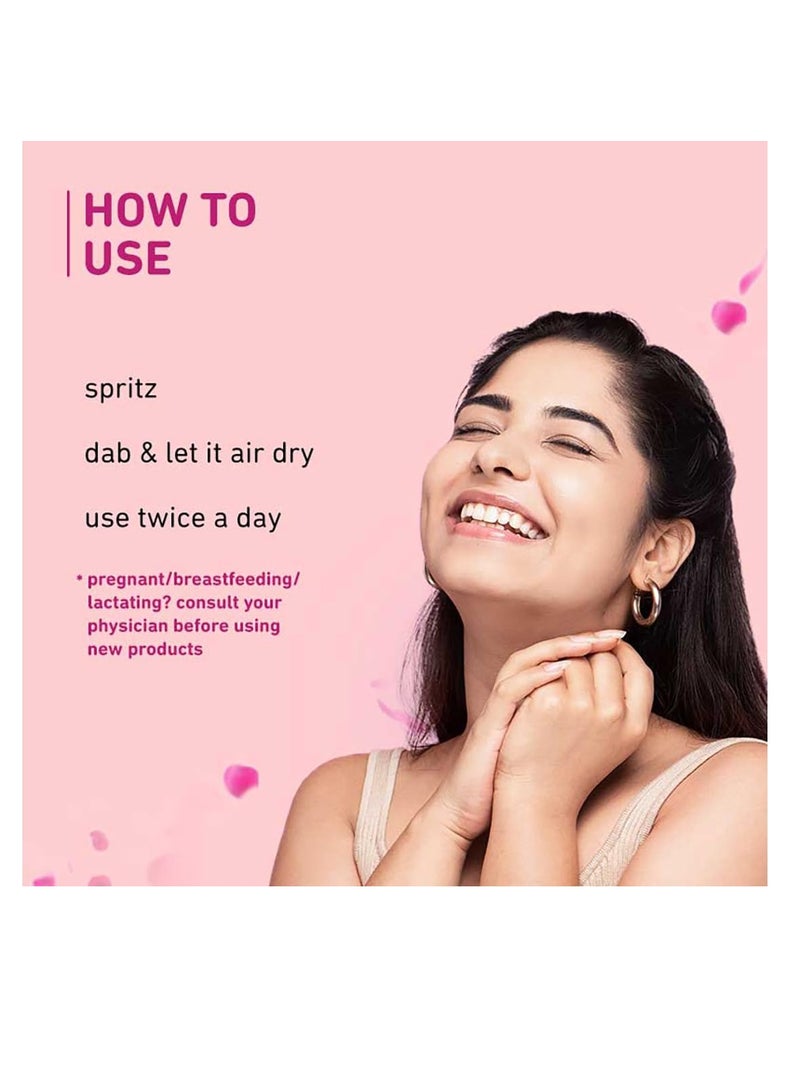 Plum Valley Rose water Toner For Face With Hyaluronic Acid and Bulgarian Rose Extracts Tightens Pores Instantly Hydrates  Balances pH Levels  Non Drying  Soft Spray Format All Skin types 100 ml - Image 3