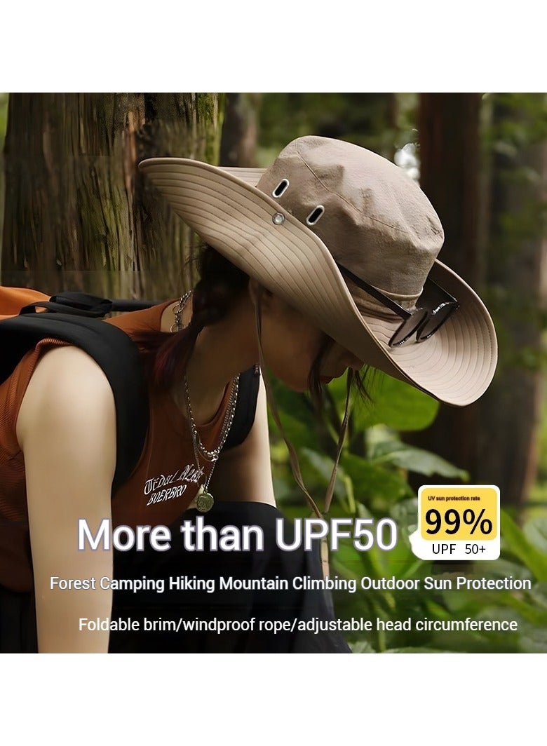 Generic Summer Fisherman Hat Unisex Breathable Men's Hat Trekking Bucket Hat for Safari Running - Image 3
