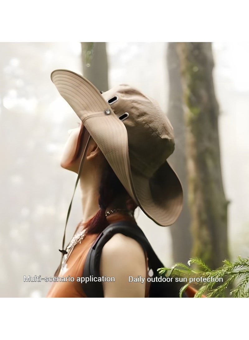 Generic Summer Fisherman Hat Unisex Breathable Men's Hat Trekking Bucket Hat for Safari Running - Image 2