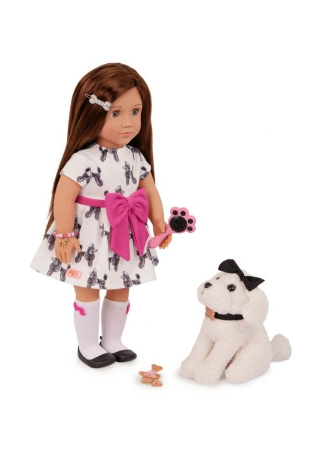 Our Generation Our Generation Gemma And Gigi 18" Doll And Pet Plush Puppy Set  - Image 2