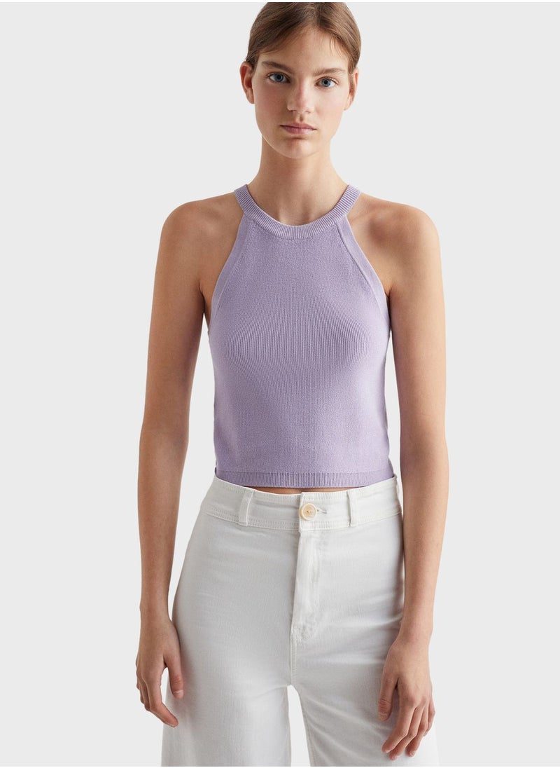 MANGO - Youth Essential Knitted Top - Image 1
