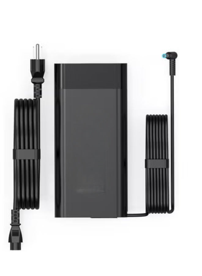 شاحن لاب توب 200 واط 10.3 أمبير من XOPBZ، متوافق مع أجهزة HP Omen Pavilion Gaming 15، 16، 17، Victus e1163nr، Book Envy 2020، TPN DA10، LA21، L00818، أسود - Image 1