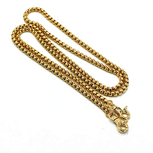Model Worker Iron Box Chain Strap Handbag Chains Purse Chain Straps Shoulder Cross Body Replacement Straps with Metal Buckles (Gold, 47") - Image 3