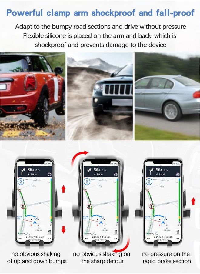 GROIC - Car Phone Holder Mount, Universal Phone Mount for Car Dashboard Windshield Air Vent Long Arm Strong Suction Car Phone Holder  360 Degree Rotation Adjustable Dash Phone Stand - Image 1