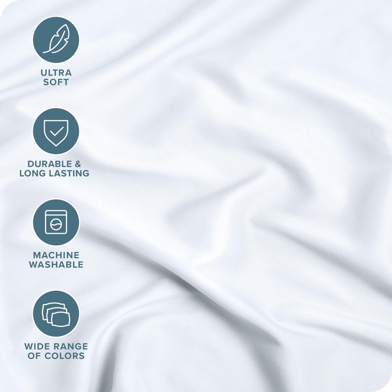 Bare Home Bare Home 2-Pack Fitted Bottom Sheets RV Bunk - Premium 1800 Ultra-Soft Wrinkle Resistant Microfiber - Deep Pocket (RV Bunk 30""x75""  White)  - Image 2