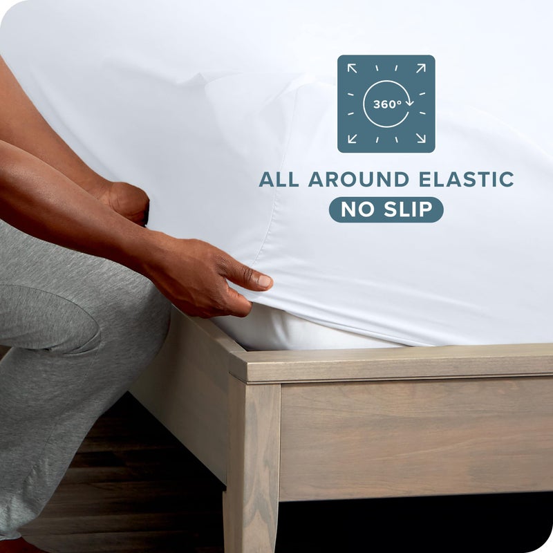 Bare Home Bare Home 2-Pack Fitted Bottom Sheets RV Bunk - Premium 1800 Ultra-Soft Wrinkle Resistant Microfiber - Deep Pocket (RV Bunk 30""x75""  White)  - Image 3