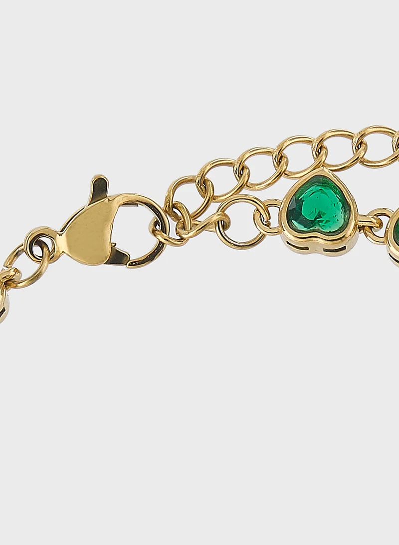 Staurtz Crystal Heart Bracelet