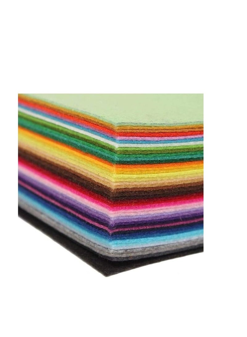 Terabyte Felt Fabric Sheets, Arts Crafts Assorted Colors Squares Textile Fabrics DIY Craftwork for Felt Flowers Felt Coasters Felt Jewelry Felt Stickers 40pcs - Image 3