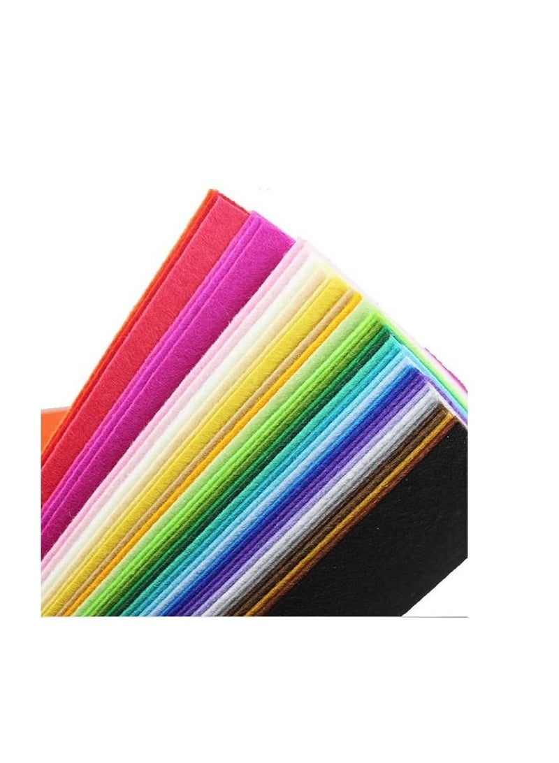 Terabyte Felt Fabric Sheets, Arts Crafts Assorted Colors Squares Textile Fabrics DIY Craftwork for Felt Flowers Felt Coasters Felt Jewelry Felt Stickers 40pcs - Image 2