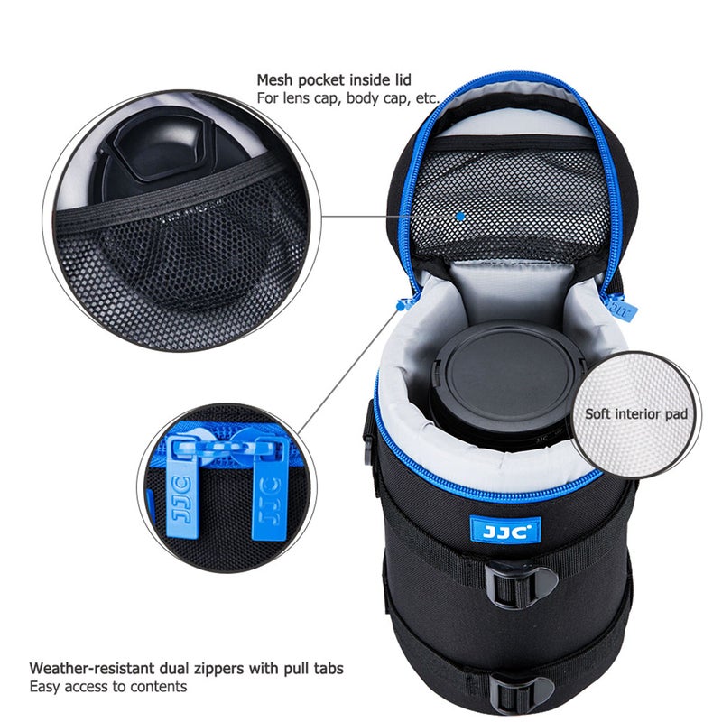 JJC Large Camera Lens Pouch Case Bag for Canon EF 100-400mm, 70-200mm f2.8 III II, 180mm f3.5L, RF 600mm f11, AF-S 80-200mm, 70-200mm f2.8G VR II and Other Lens Below 4.3 x 8.8(D x L) - Image 5