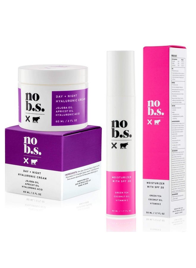 NO B. S. NO BAD STUFF No Bs Protect & Quench Duo Face Moisturizer With Spf 20 And Hyaluronic Cream. Potent Formulas. Clean Skincare  - Image 1