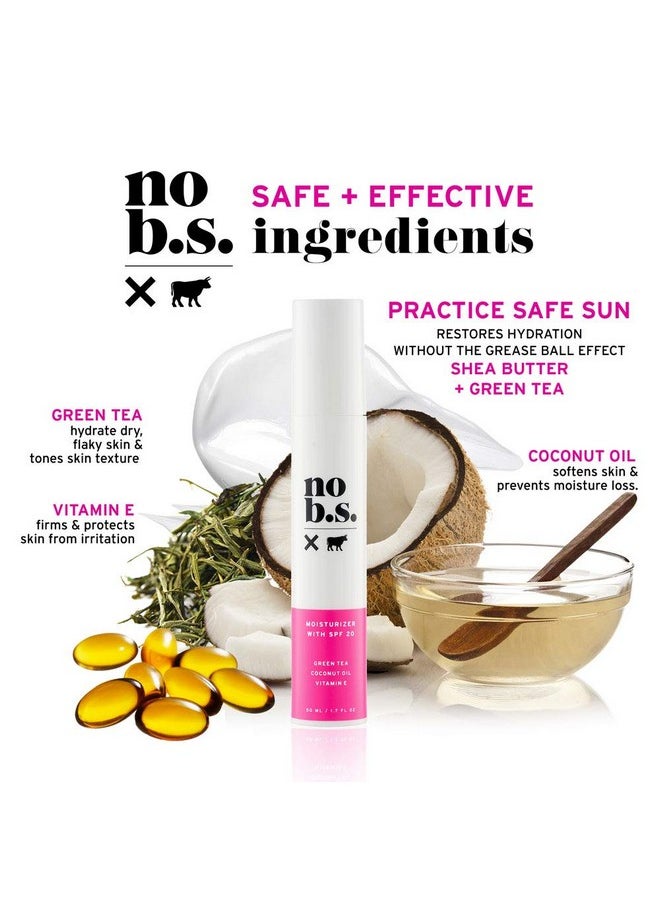 NO B. S. NO BAD STUFF No Bs Protect & Quench Duo Face Moisturizer With Spf 20 And Hyaluronic Cream. Potent Formulas. Clean Skincare  - Image 5