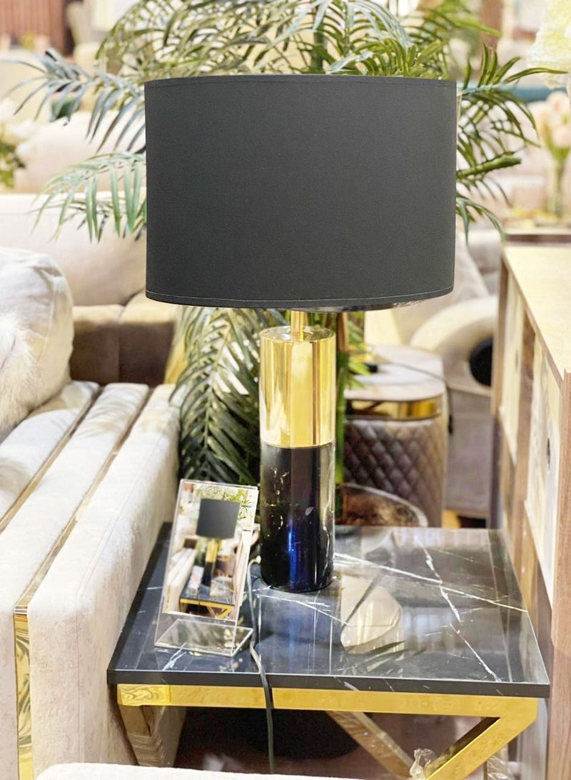 سوليتير اباجورة ترابيزة من الستانلس ستيل والرخام الطبيعي - Image 2