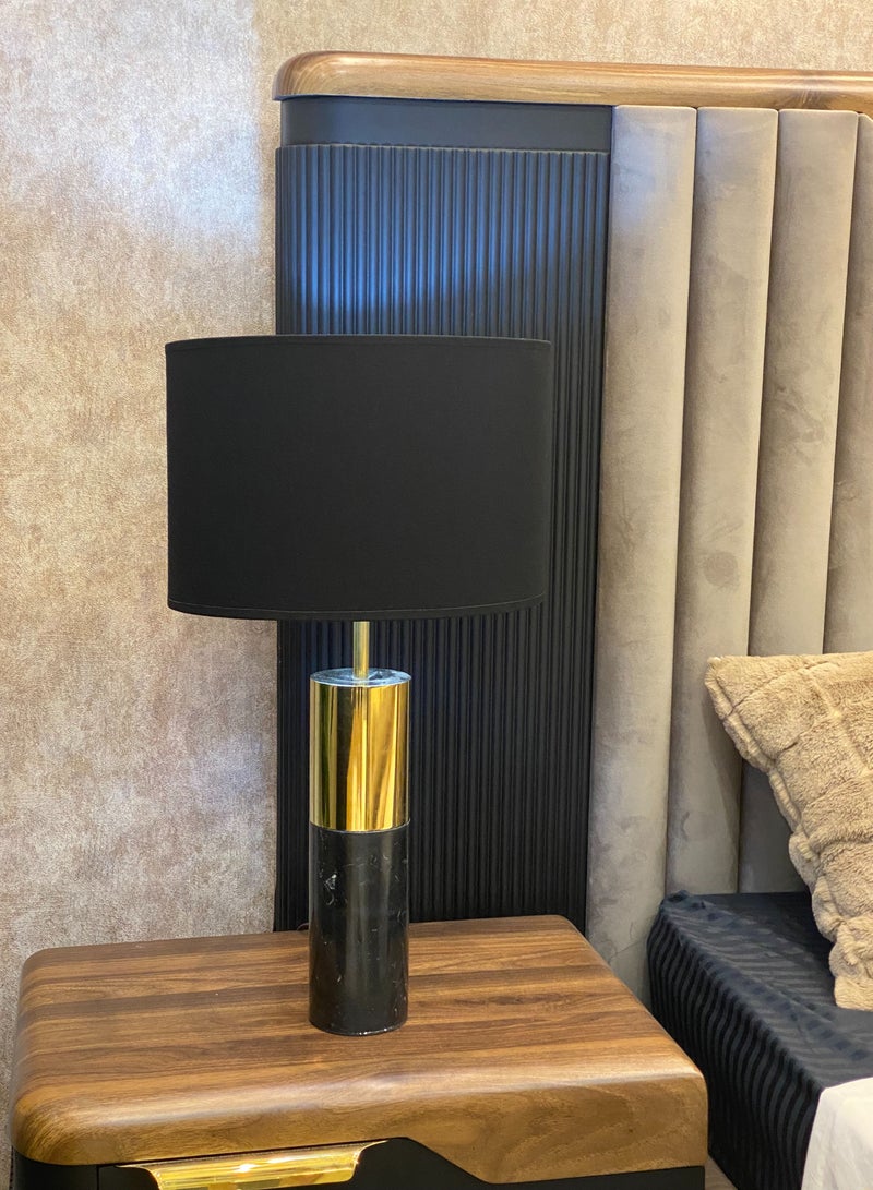 سوليتير اباجورة ترابيزة من الستانلس ستيل والرخام الطبيعي - Image 1