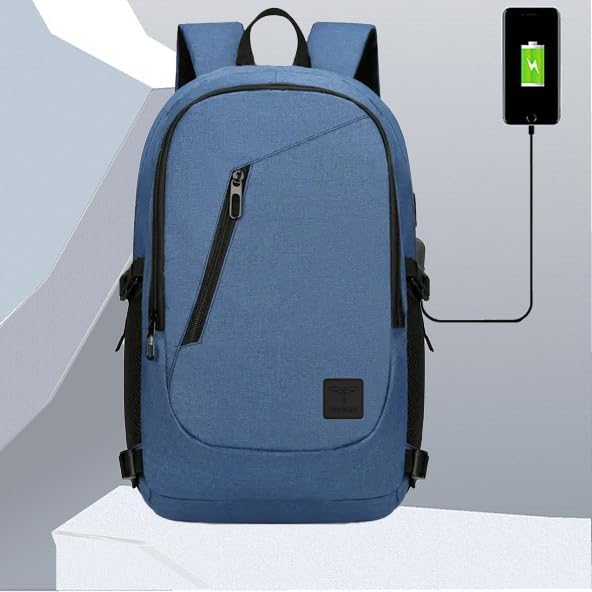 Impulse Aspireatlas 30L Unisex Water Resistant Travel Laptop Backpack with USB Charging Port/Office Bag/School Bag/College Bag/Business Bag Fits Up to 16 Inch Laptop with 1 Year Warranty (Blue) - Image 2