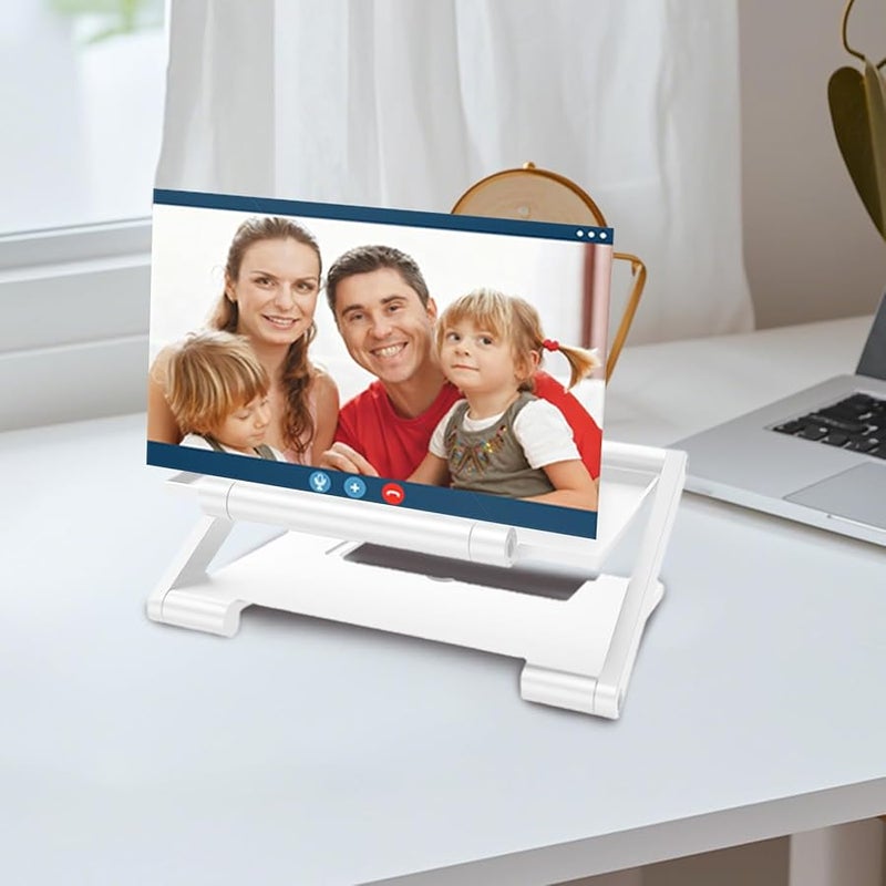 White 8 Inch Foldable Screen Magnifier For Mobile Phone HD Adjustable Amplifier Stand - Image 4