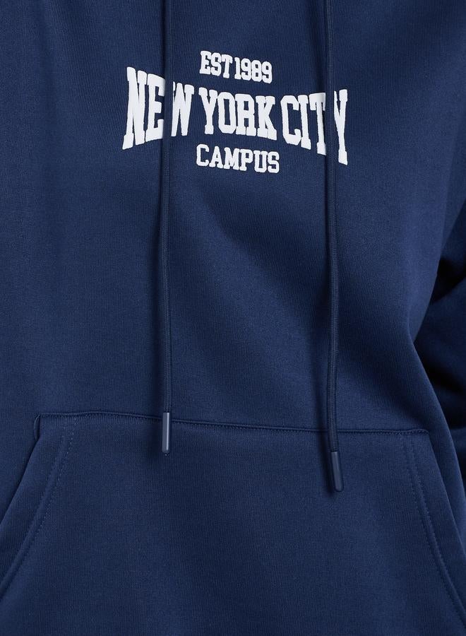 Styli Regular Fit Graphic Hoodie with Front Pocket - Image 4