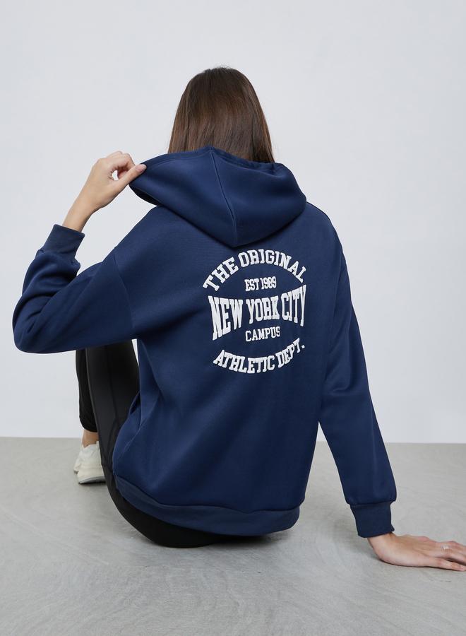 Styli Regular Fit Graphic Hoodie With Front Pocket - Image 3