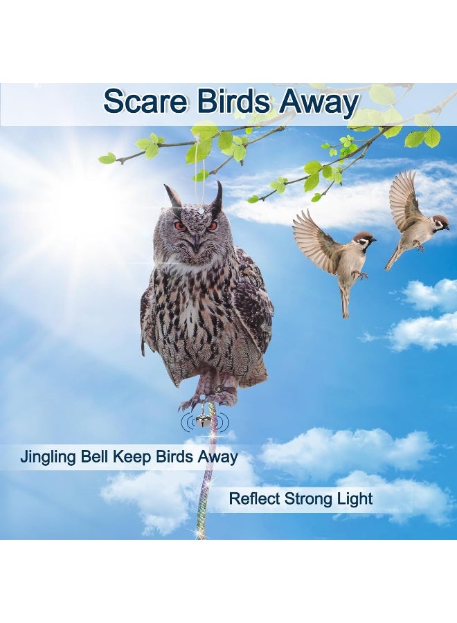 Generic Kungfu Mall 4 Pieces Bird Scare Reflective Hanging Decoration, Effective Bird Control Device With Reflective Tape To Keep Birds Away For Garden Patio Windows Tree  - Image 5