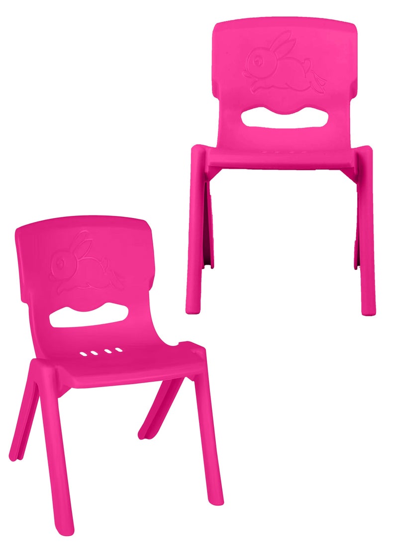 توشيونيكس كراسي أطفال ملونة قابلة للتكديس - متينة وخفيفة الوزن وسهلة التنظيف، مناسبة للمنزل والفصول الدراسية ودور الحضانة والاستخدام الخارجي - مصنوعة من البلاستيك المتين، ومتوفرة بمقاسين - Image 4