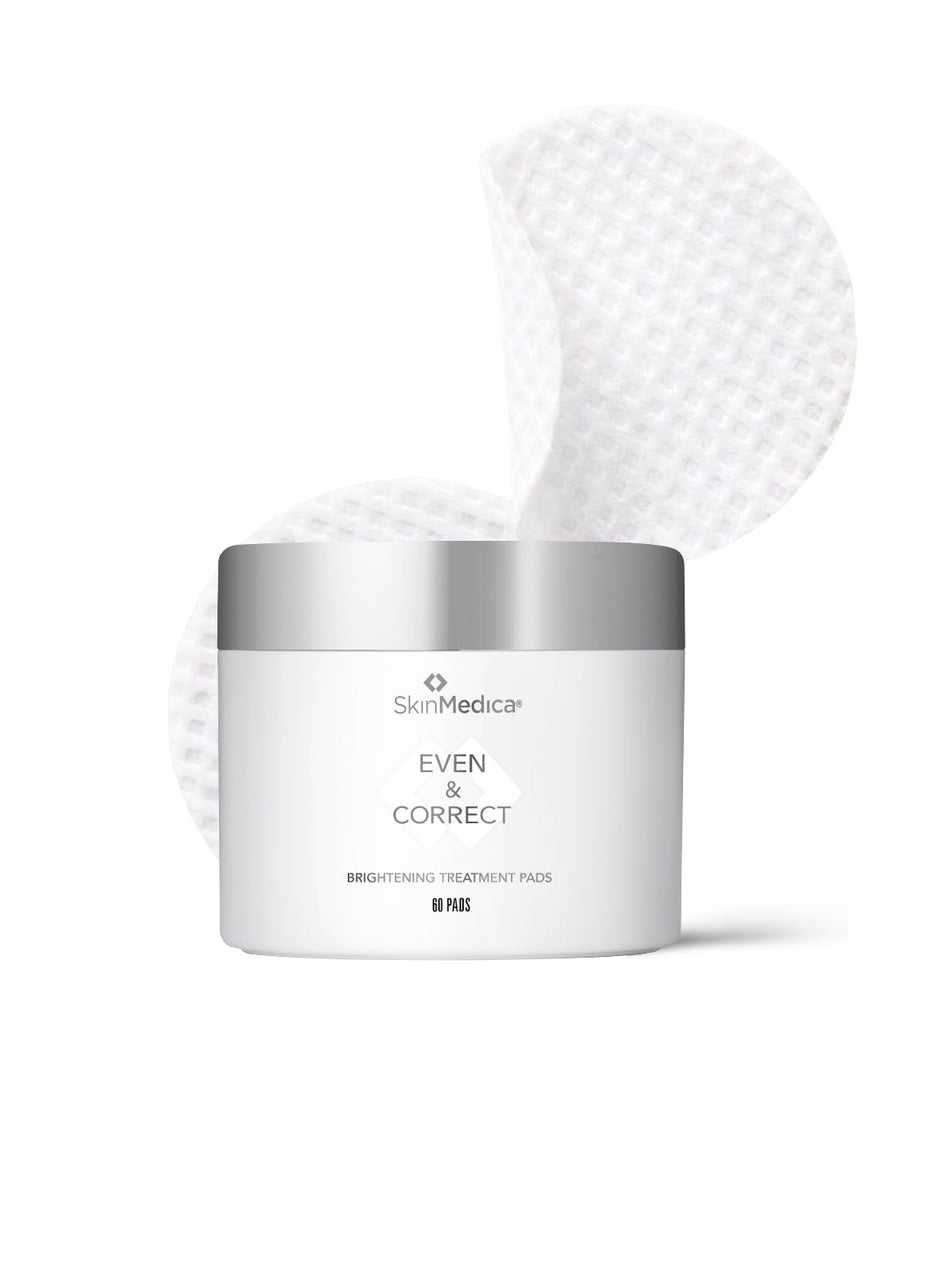 Skinmedica SkinMedica Even & Correct Brightening Treatment Pads For Face Exfoliating, 10% Glycolic Acid Pads That Are Retinol-Free, Alcohol-Free and Hydroquinone-Free, 60 Ct 