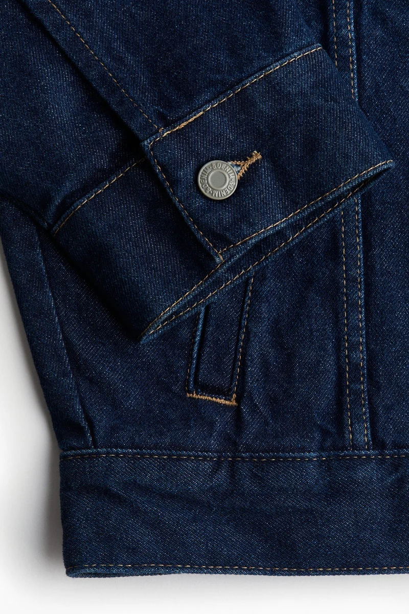 اتش اند ام جاكيت فضفاض من الدنيم