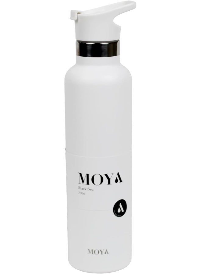 Moya 'Coral Reef' 1L Insulated Sustainable Water Bottle White Spout Lid - Image 1