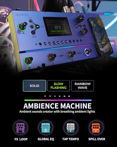 MOOER GE200 Pro Li Amp Modelling Guitar Multi Effects Pedal Battery Powered All in One Guitar Processor for Live Show and Studio Recording - Image 3