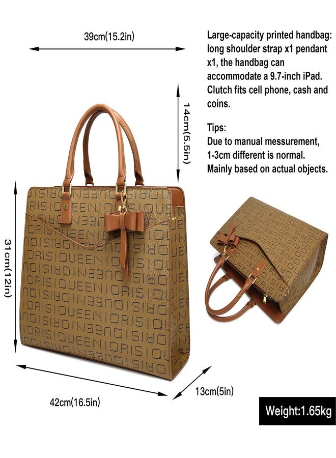Queenoris Briefcase Tote Bag for Women, 15.6 inch Laptop Large Capacity Computer Bag Office Top Handle Handbag Work Bags - Image 3