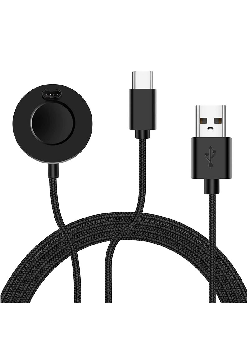 SYOSI Charging Dock 2 in 1 Compatible for Garmin Vivoactive 3 4 4S Fenix 7 7S 7X 6 6S 6X Venu Plus Sq Forerunner 55 45 Instinct Type C Charger Cord Smartphone 120cm  - Image 1
