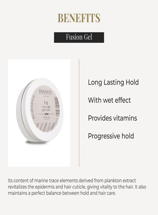 SALERM - Hair Gel for Men - Homme Barber Line - 150 ml - Wet Look Gel - Long-Lasting Hold - with Trace Elements that Revitalize Hair - Image 3