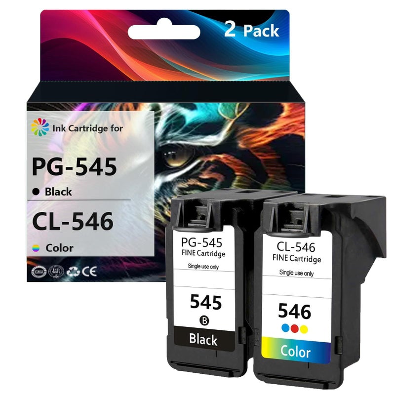 Black and Color Ink Cartridges Compatible for Canon Pixma Printers PG545 CL546 - Image 2