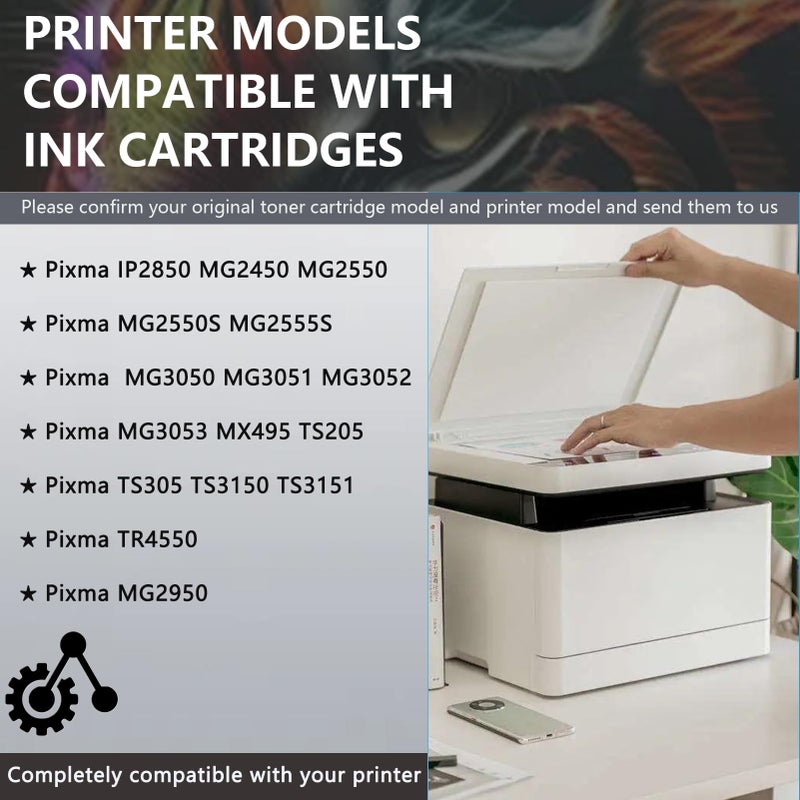 Black and Color Ink Cartridges Compatible for Canon Pixma Printers PG545 CL546 - Image 3