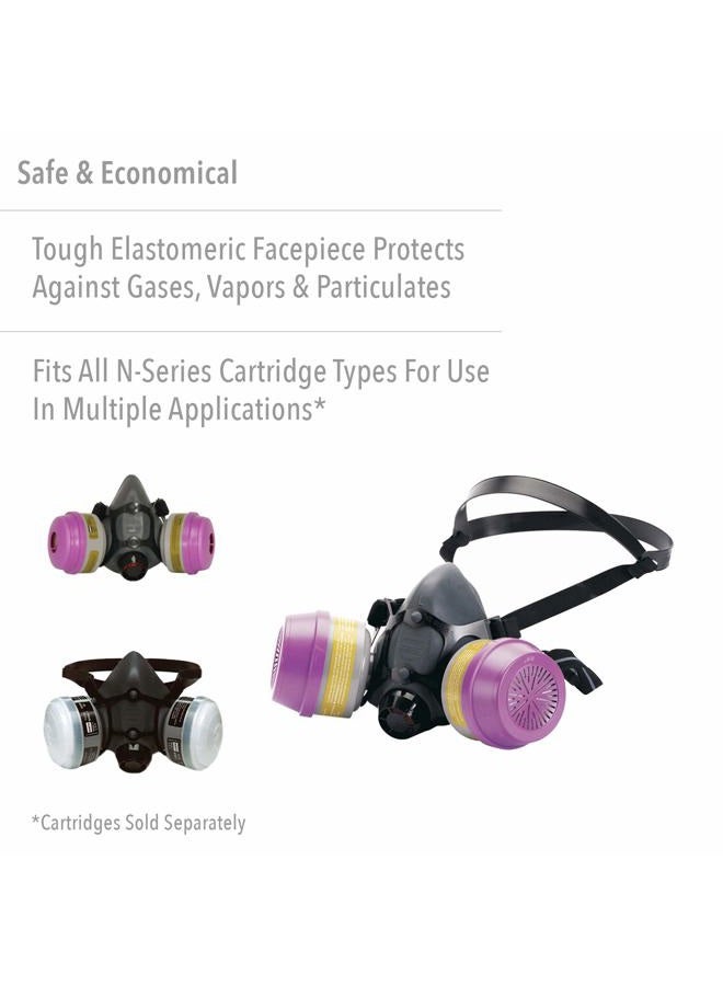North Safety 550030L 5500 Series Low Maintenance Half Mask Respirator, 1 each, Cartridge Not Included - Image 2