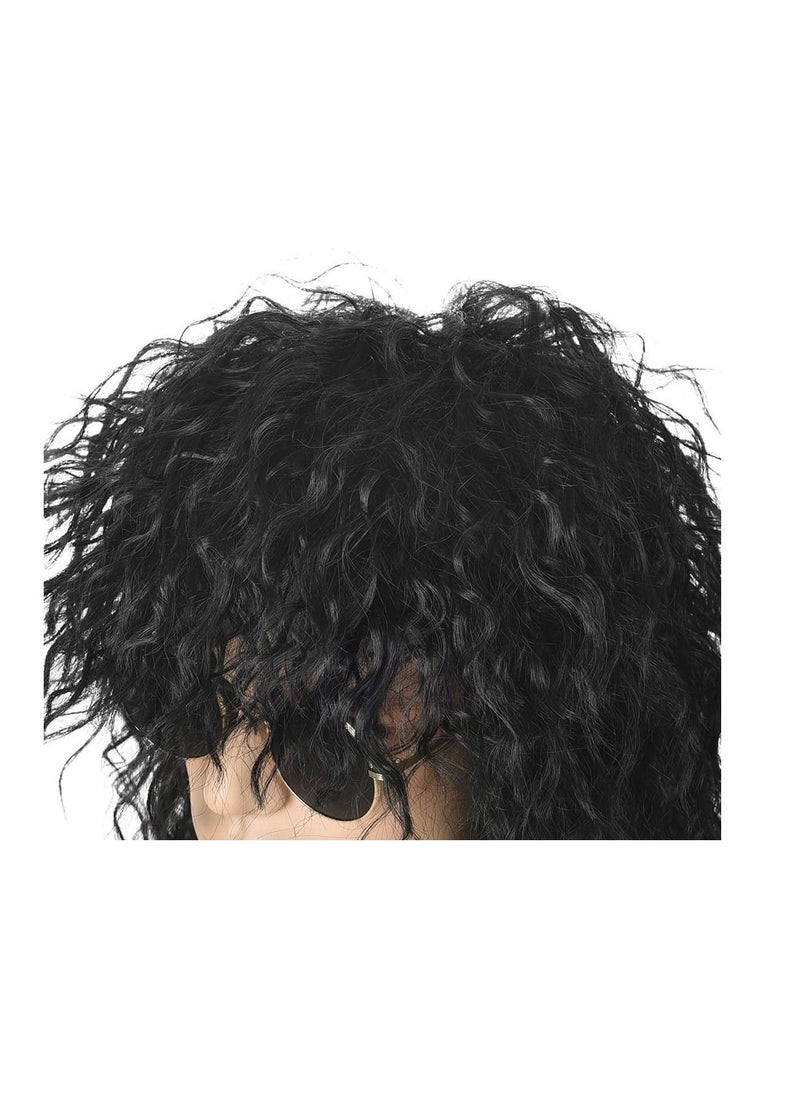 80s Rocker Wig Black Long Curly For Men And Women Mullet Costume Party Hal loween Cosplay Synthetic Black - pzsku/Z5675836068FBEF545524Z/45/_/1665669303/b801736b-a19c-4b58-a7cd-7fb42f429306