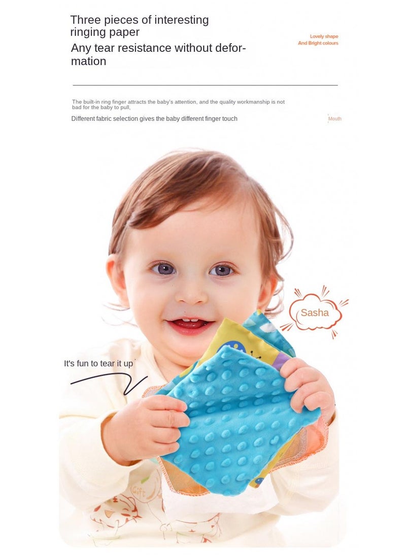 Generic - Baby Tissue Box Toy, Tissue Box Toy for Babies 6 to 12 Months, Soft Infant Newborn Toddlers Sensory Toys,Magic Tissue Box Baby Toy or Baby Kids Educational Preschool Learning Baby blue - Image 1