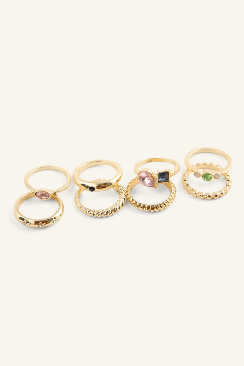 ديفاكتو Woman 8 piece Rings