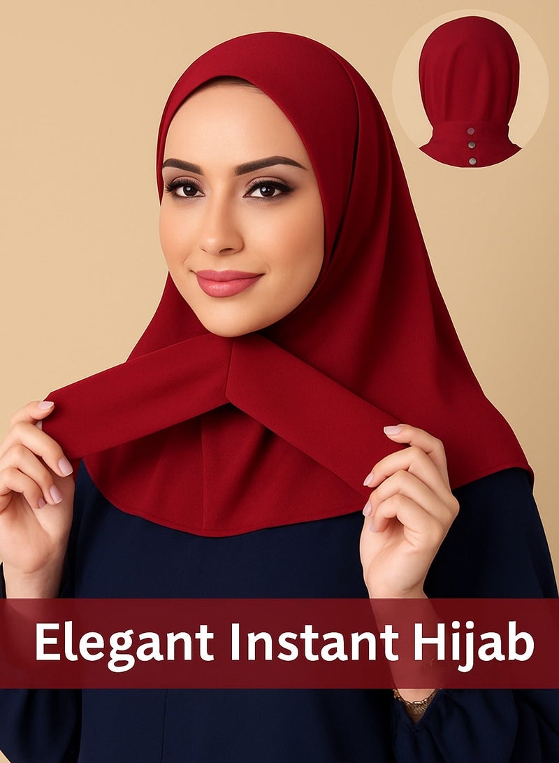 رينفينتي حجاب فوري للنساء – غطاء رأس خفيف الوزن وقابل للتنفس بتغطية كاملة، مزود بحبل قابل للتعديل وسناب غير قابل للانزلاق – مثالي للمناسبات الرسمية، اليومية، الرياضية والفعاليات | مجموعة - Image 2